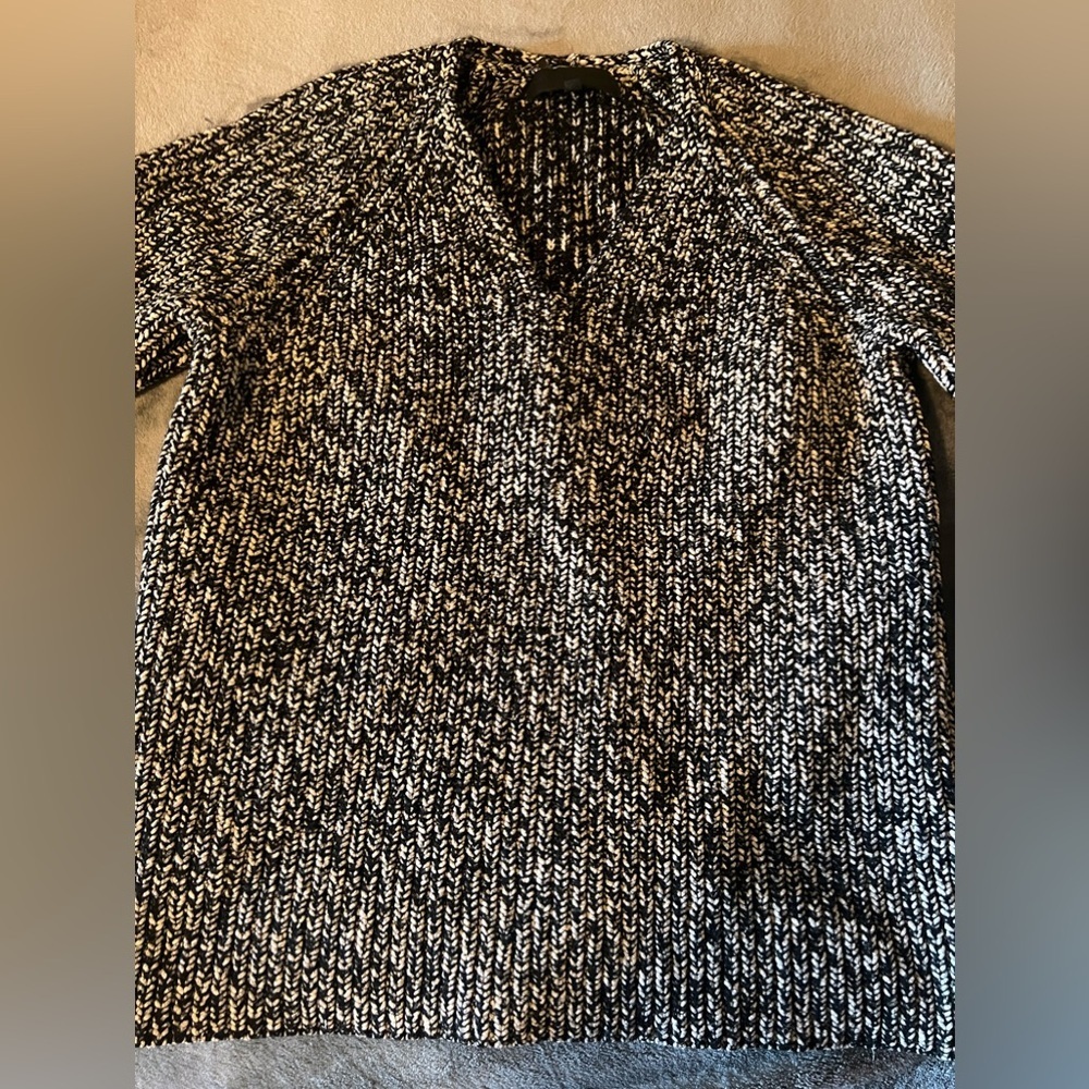 Rag & bone knit v neck sweater pullover top size small wool cotton